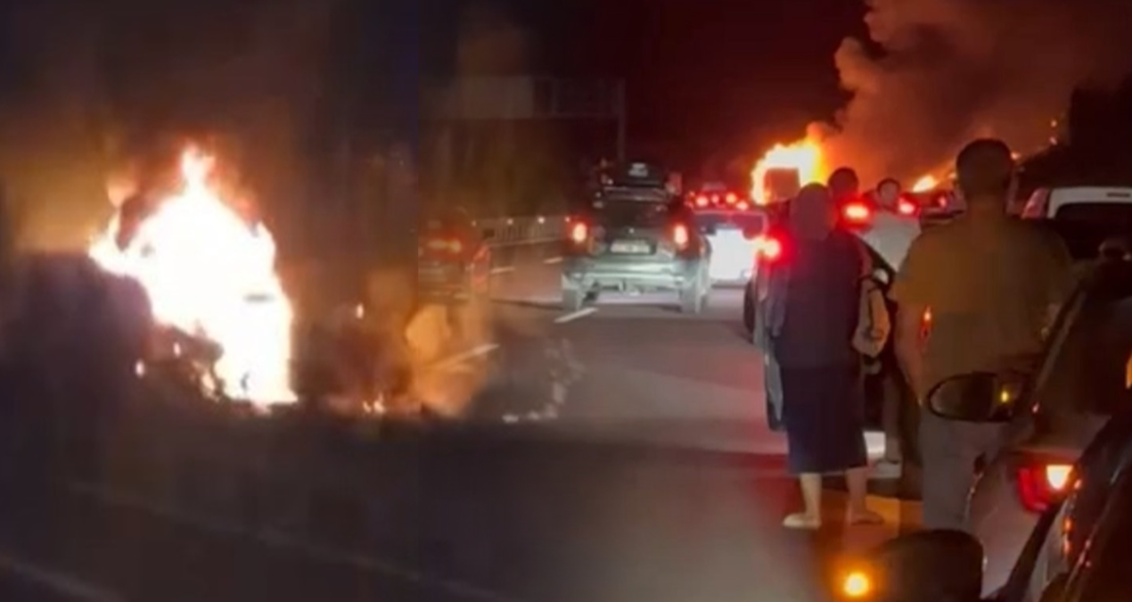 felaket anlari seyir halinde alev alan tir kule dondu ejMFbBCt